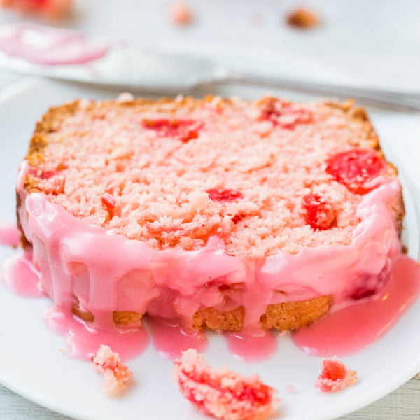 Sweet Soft Cherry Bread with Cherry-Almond Glaze